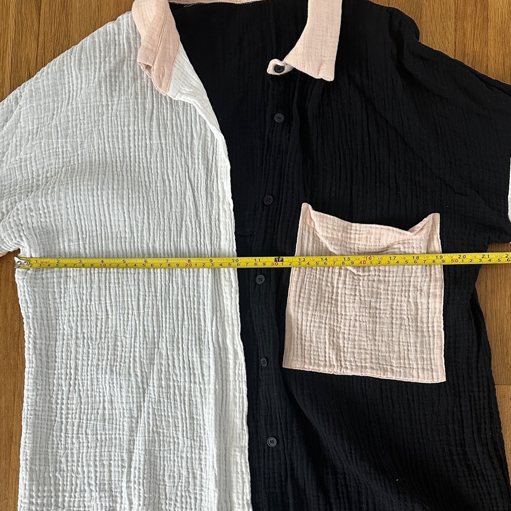 *last chance* Amazon | Women’s Colorblock Button-Up Shirt - Picture 13 of 16